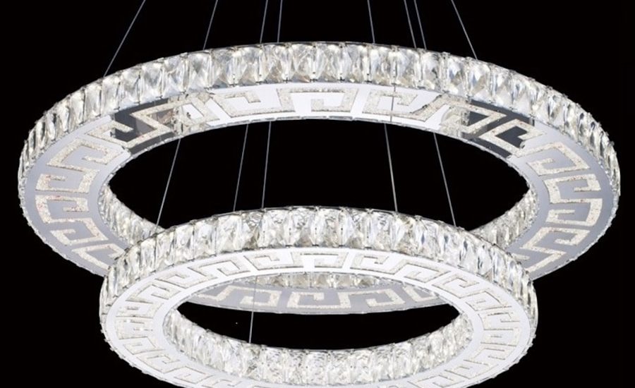 Photo "Light luxury brass ring ceiling lamp suitable for entrance"