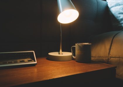 Photo glass table lamp