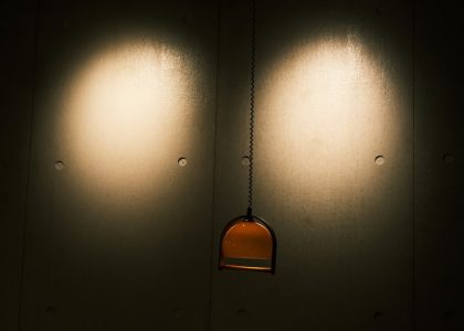 Photo wicker wall lamp